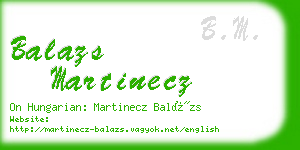 balazs martinecz business card